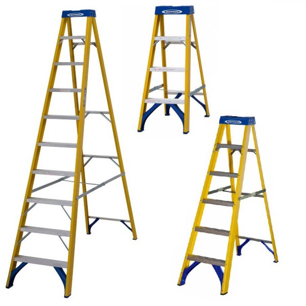 Werner 716 Series Fibreglass Step Ladders - Swingback logo