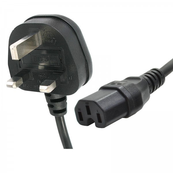 UK 3 Pin Plug to IEC C15 (Hot Condition) logo