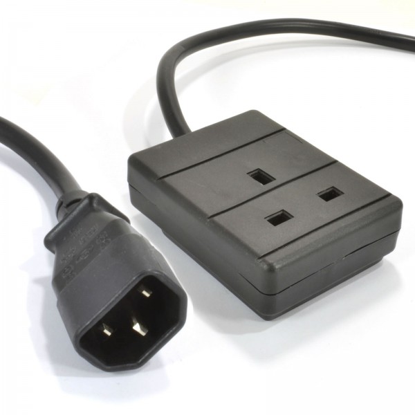 IEC C14 Male to UK 3 Pin Socket logo