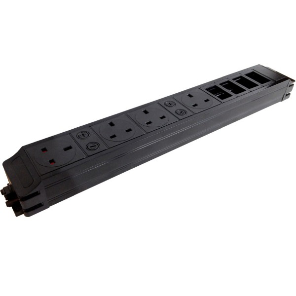 Under Desk Power Pack - Power & LJ6C Cutouts logo