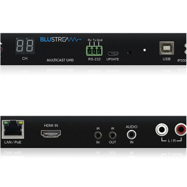Blustream Multicast UHD Video over IP logo