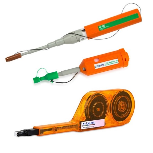 Sticklers CleanClicker Fibre Optic End Face Cleaners logo