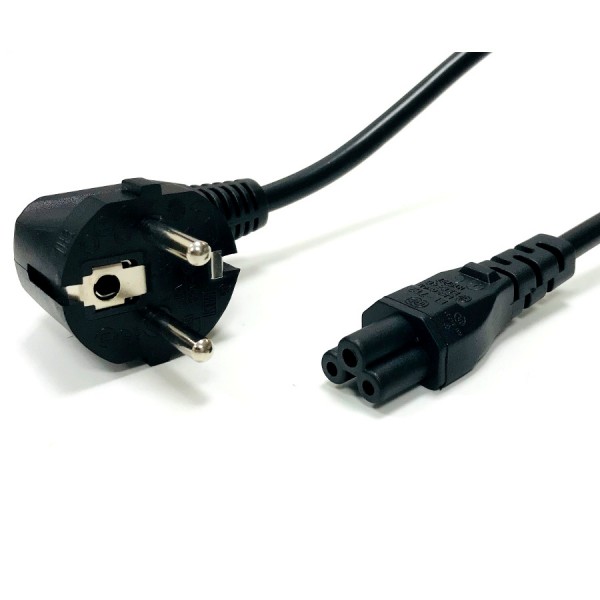 Schuko (European) Plug to IEC C5 Clover Female logo