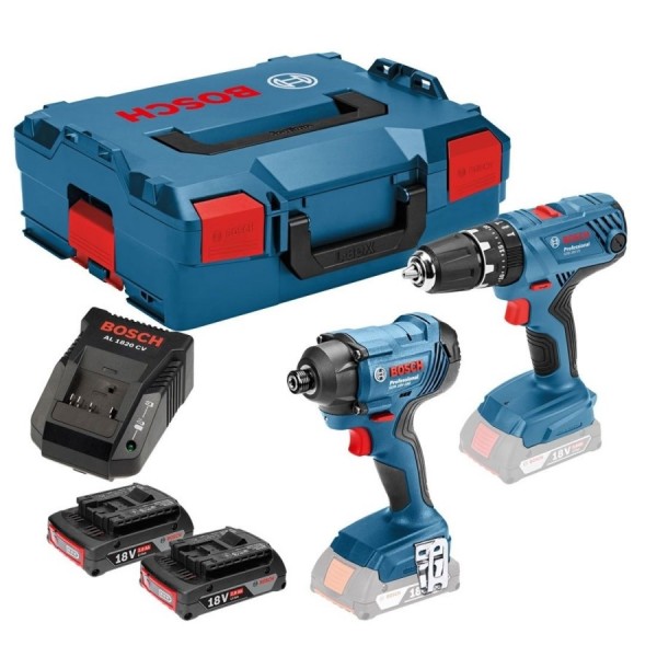 Bosch GSB 18 V-21 Combi Drill & GDR 18 V-160 Impact Driver Twin Pack logo