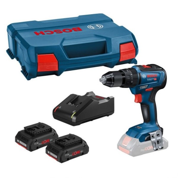 Bosch Cordless Drill/Driver GSB 18V-55 Professional With 2x4.0Ah ProCORE Li-Ion Battery, Quick Charger logo