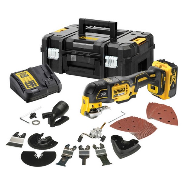 DCS356P2 XR Brushless Oscillating Tool with Accessories & 2 x 5Ah Batts logo