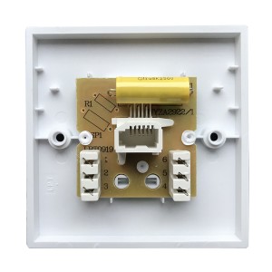 Line Jack 3/2A PABX Master IDC White (H)85mm x (W)85mm x (D)8mm