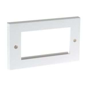 Faceplate Flat Double Gang 4x Euro White (H)86mm x (W)146mm