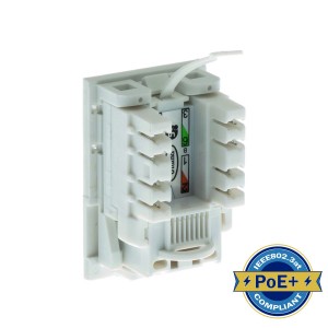 Low Profile Module Cat5e LJ6C Unshielded White