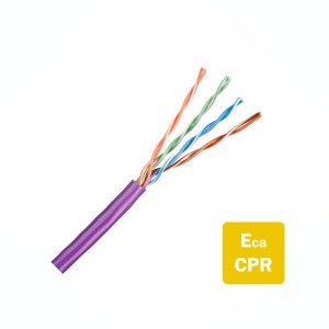Solid Cat5e U/UTP LSZH 4 Pair Eca Reelex Violet (L)305Mtr (Dia)4.7mm NVP 65%