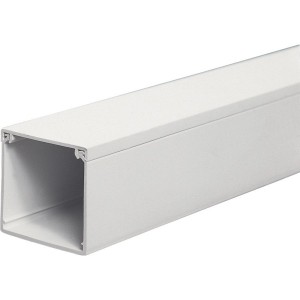 Trunking (3m) Midi (MID50W) Screw Fixing PVC White (H)50mm x (D)50mm x (L)3Mtr  