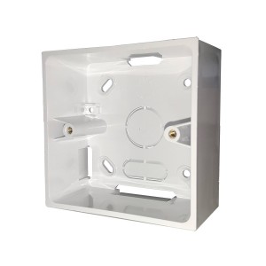 Backbox Single Gang (Square Knock-outs) White (D)32mm   