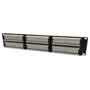 Patch Panel Cat5e Unshielded 48Port Rear Punch Black (H)2U x (W)19"
