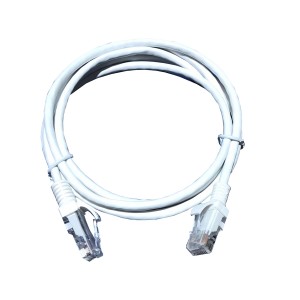 Patch Lead Cat5e U/UTP PVC Moulded Boot White (L)1Mtr   