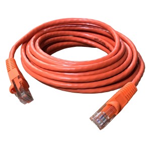 Patch Lead Cat5e U/UTP PVC Moulded Boot Orange (L)10Mtr   