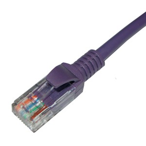 Patch Lead Cat5e U/UTP PVC Moulded Boot Purple (L)10Mtr   