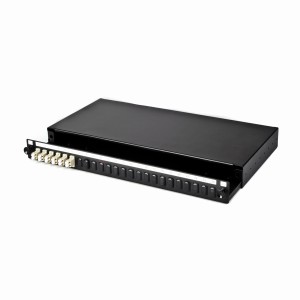 Fibre Patch Panel 12 Way MM LC 6x Duplex Sliding Drawer Metal Black   