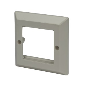 Faceplate Bevelled Single Gang 2x Euro White (H)86mm x (W)86mm