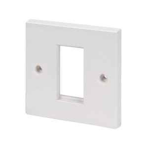 Faceplate Flat Single Gang 1x Euro White (H)86mm x (W)86mm
