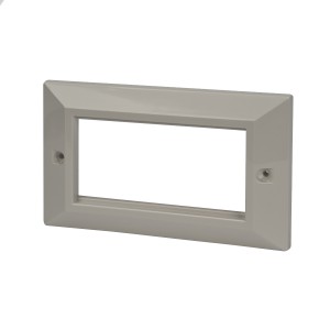 Faceplate Bevelled Double Gang 4x Euro White (H)86mm x (W)146mm