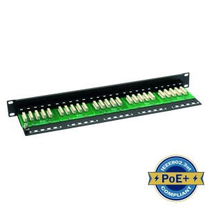 Patch Panel Voice 25Port Right Angle 3 Pair Black (H)1U x (W)19"