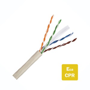 Solid Cat6 U/UTP PVC 4 Pair Eca Reelex II Grey (L)305Mtr NVP Rating 67% Outer Dia 5.9mm