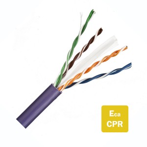 Solid Cat6 U/UTP LSZH 4 Pair Eca Reelex II Violet (L)305Mtr NVP Rating 67% Outer Dia 5.9mm