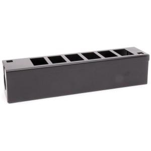 LJ6C POD Box Horizontal 6 Port 1x6 Black (W)60mm x (D)55mm x (L)250mm Entry Gland 32mm