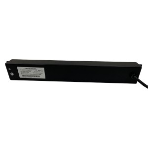 PDU 4 Way Horizontal Switched 13A UK Plug 13A UK Socket Black (L)490mm Cord 3Mtr