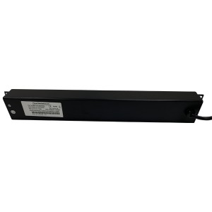 PDU 5 Way Horizontal Switched 13A UK Plug 13A UK Socket Black (L)490mm Cord 3Mtr