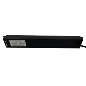 PDU 6 Way Horizontal Switched 13A UK Plug 13A UK Socket Black (L)490mm Cord 3Mtr