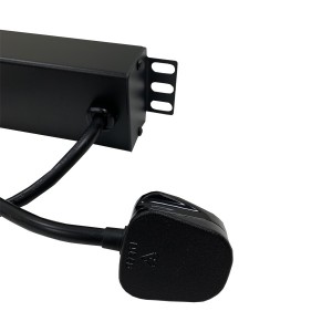 PDU 6 Way Horizontal Switched 13A UK Plug 13A UK Socket Black (L)490mm Cord 3Mtr