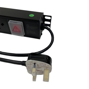 PDU 8 Way Vertical Switched 13A UK Plug 13A UK Socket Black (L)620mm Cord 3Mtr