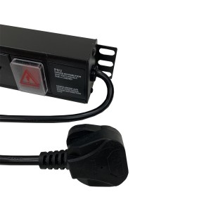 PDU 10 Way Vertical Switched 13A UK Plug 13A UK Socket Black (L)740mm Cord 3Mtr