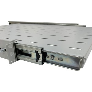 Sliding Shelf Vented Standard Up to 45kg Grey (H)1U x (W)19" x (D)555mm Adjustable 555mm to 850mm