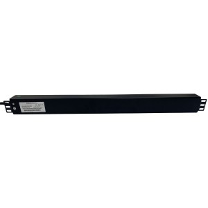 PDU 10 Way Vertical Switched 16A BS4343 Plug (Commando) 13A UK Socket Black (L)740mm Cord 3Mtr