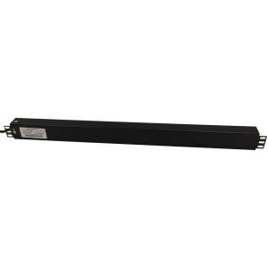 PDU 12 Way Vertical Switched 16A BS4343 Plug (Commando) 13A UK Socket Black (L)855mm Cord 3Mtr