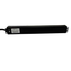 PDU 10 Way Vertical Neon Indicator 32A BS4343 Plug (Commando) 13A UK Socket Black (L)740mm Cord 3Mtr