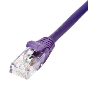 Patch Lead Cat6 U/UTP LSZH Moulded Boot Purple (L)3Mtr   