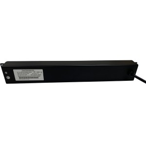 PDU 5 Way Horizontal Surge Protected Switched 13A UK Plug 13A UK Socket Black (L)490mm Cord 3Mtr