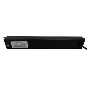 PDU 6 Way Horizontal Surge Protected Switched 13A UK Plug 13A UK Socket Black (L)490mm Cord 3Mtr