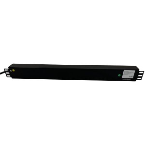 PDU 8 Way Vertical Surge Protected Switched 13A UK Plug 13A UK Socket Black (L)676mm Cord 3Mtr