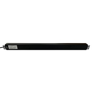 PDU 12 Way Vertical Surge Protected Switched 13A UK Plug 13A UK Socket Black (L)890mm Cord 3Mtr