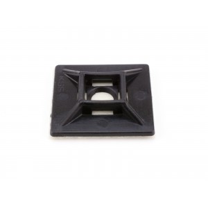 Cable Tie Base Self Adhesive Black (W)20mm x (L)20mm Cable Tie Size 3mm  