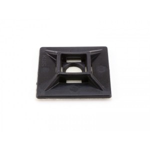 Cable Tie Base Self Adhesive Black (W)28mm x (L)28mm Cable Tie Size 4.8mm  