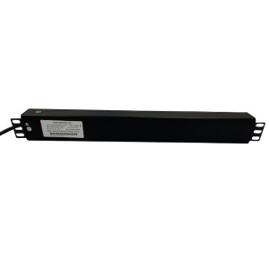 PDU 6 Way Vertical Surge Protected Switched 13A UK Plug 13A UK Socket Black (L)557mm Cord 3Mtr