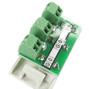 Composite Phono Euro Module Screw Terminal 3x Phono White