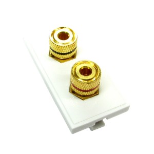 Speaker Euro Module Binding Post 2x Binding Post White