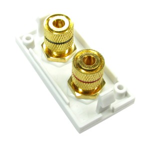 Speaker Euro Module Binding Post 2x Binding Post White