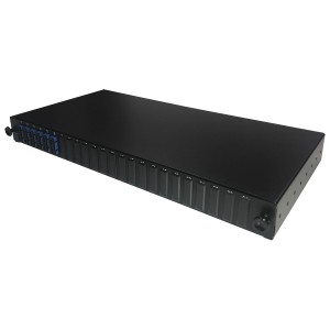 Fibre Patch Panel 12 Way SM SC 6x Duplex Sliding Drawer Metal Black   